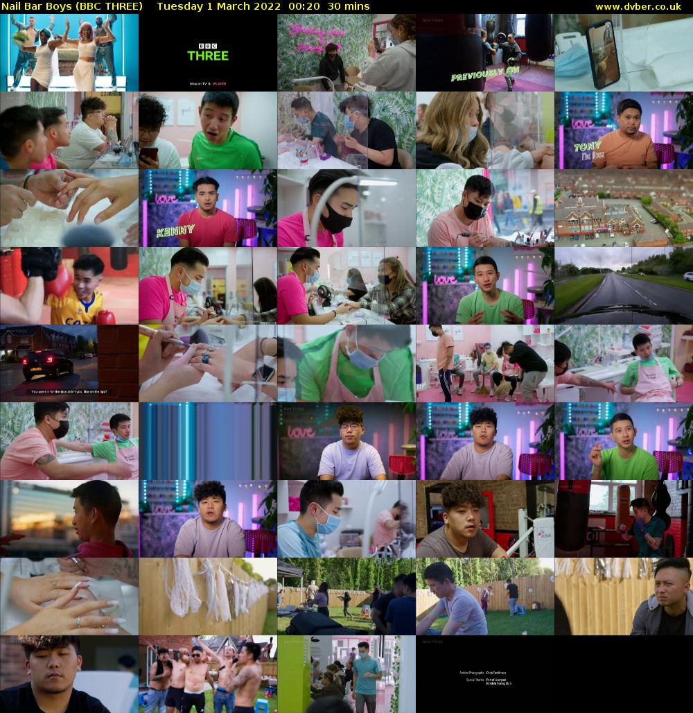 Nail Bar Boys (BBC THREE) Tuesday 1 March 2022 00:20 - 00:50