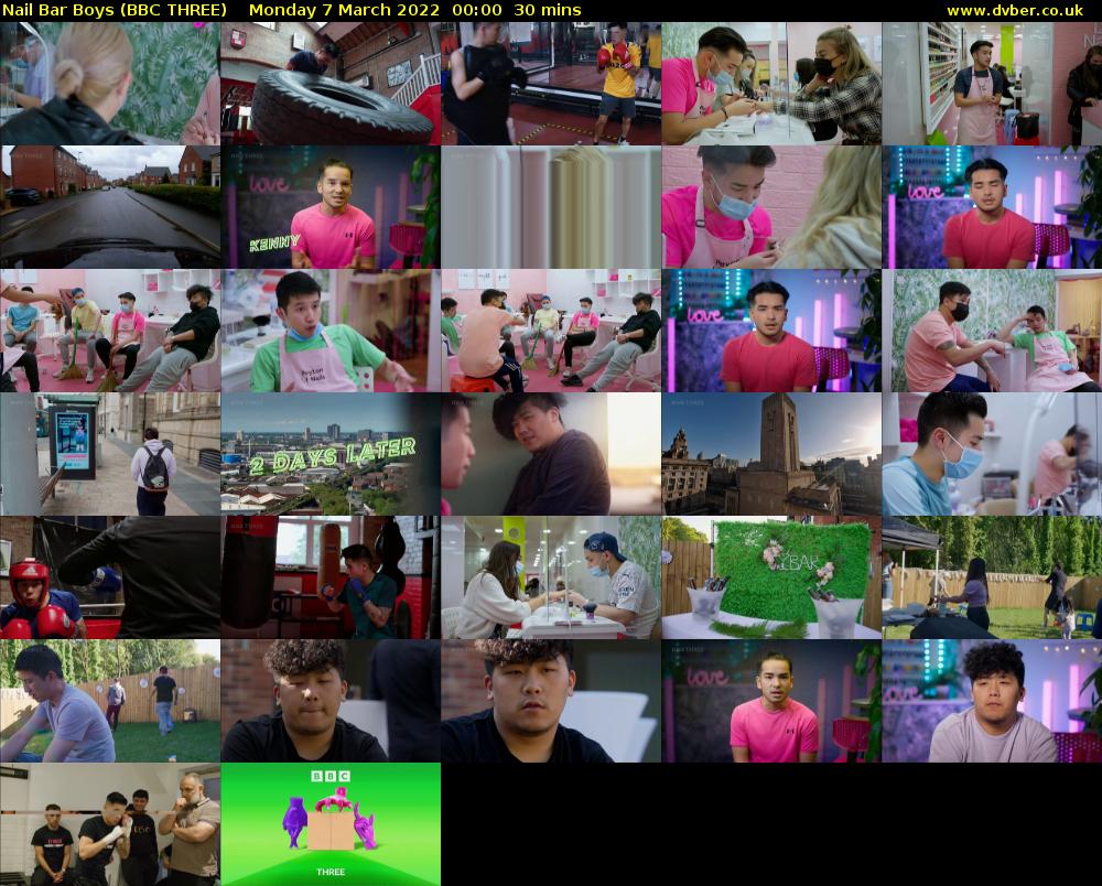 Nail Bar Boys (BBC THREE) Monday 7 March 2022 00:00 - 00:30