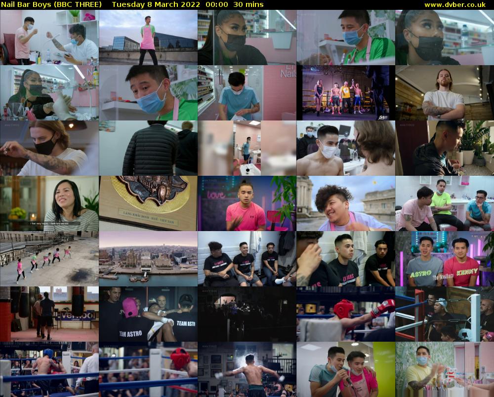 Nail Bar Boys (BBC THREE) Tuesday 8 March 2022 00:00 - 00:30