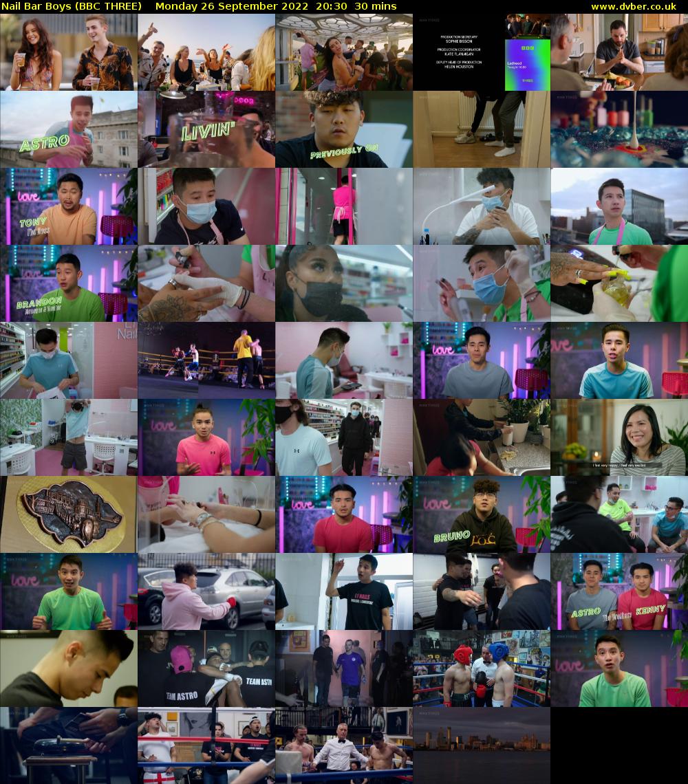 Nail Bar Boys (BBC THREE) Monday 26 September 2022 20:30 - 21:00