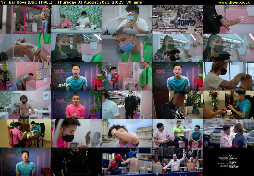 Nail Bar Boys (BBC THREE) Thursday 31 August 2023 20:25 - 20:55