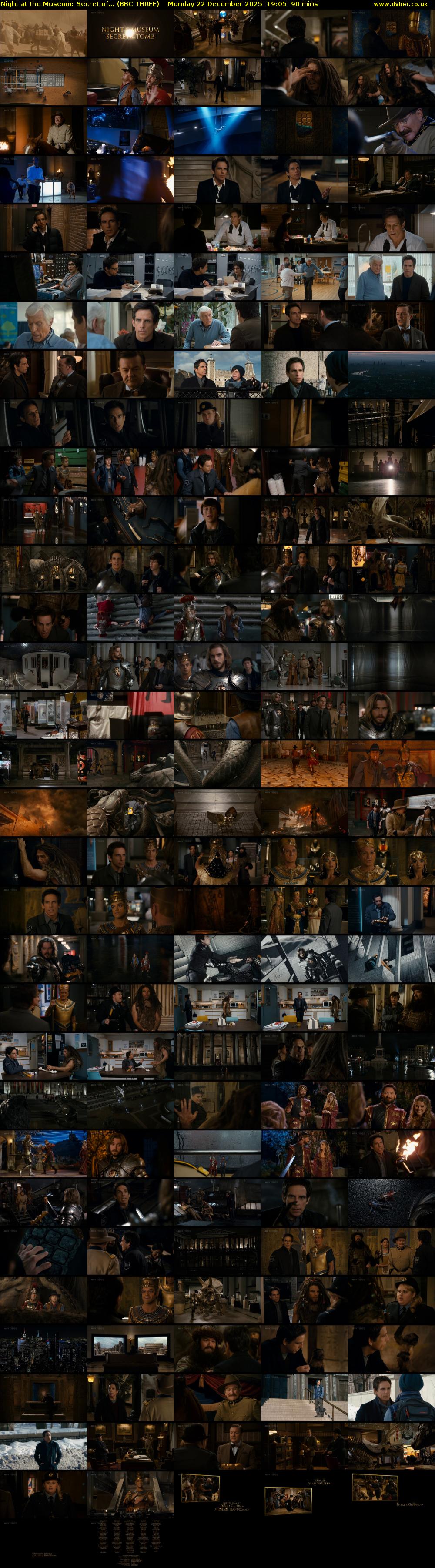 Night at the Museum: Secret of... (BBC THREE) Monday 22 December 2025 19:05 - 20:35