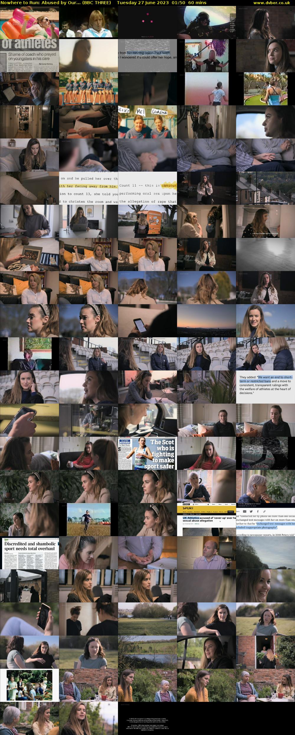 Nowhere to Run: Abused by Our... (BBC THREE) Tuesday 27 June 2023 01:50 - 02:50
