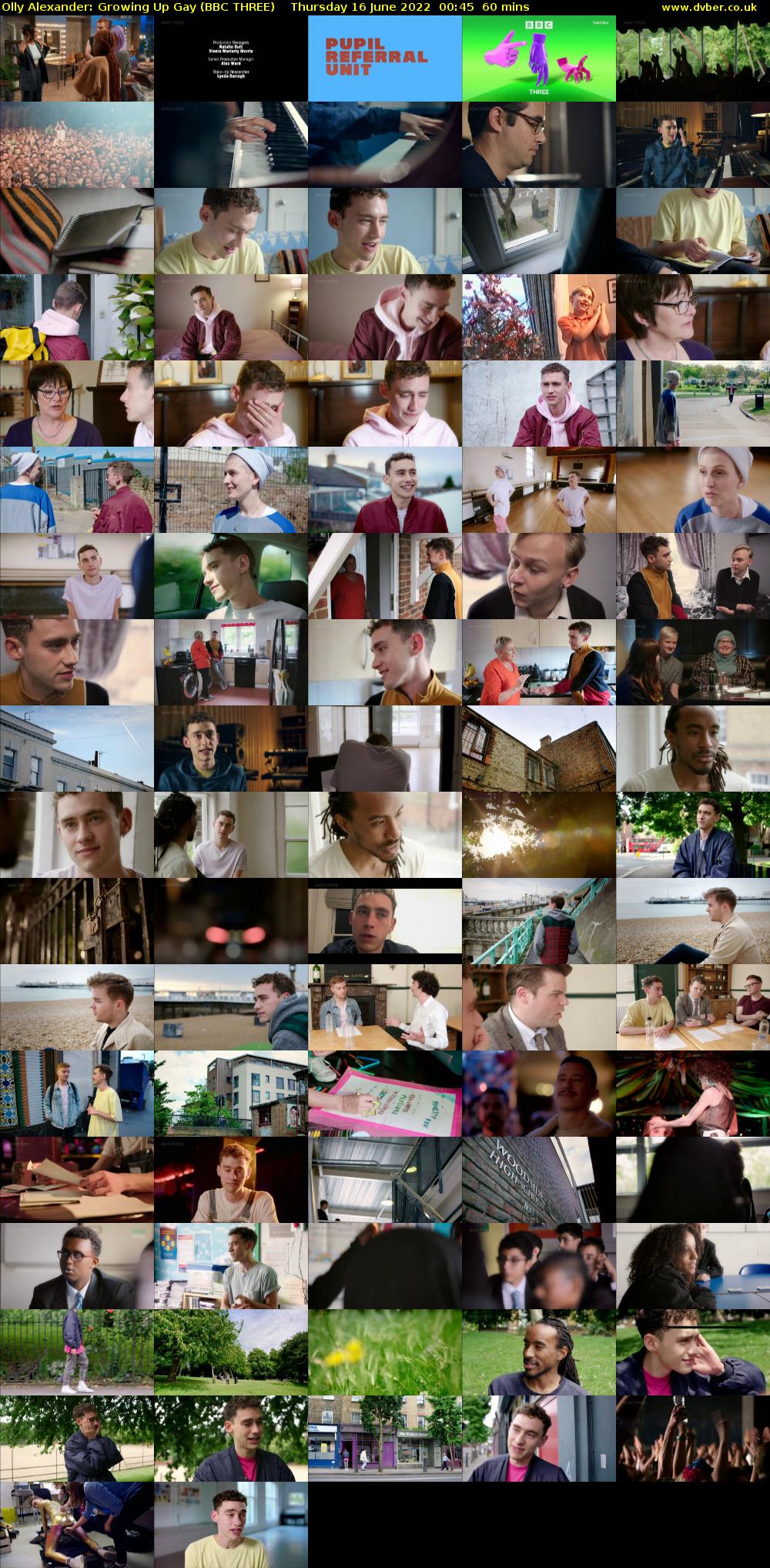 Olly Alexander: Growing Up Gay (BBC THREE) Thursday 16 June 2022 00:45 - 01:45