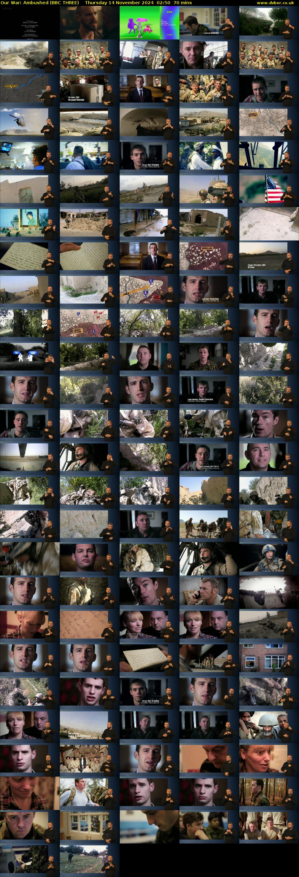 Our War: Ambushed (BBC THREE) Thursday 14 November 2024 02:50 - 04:00