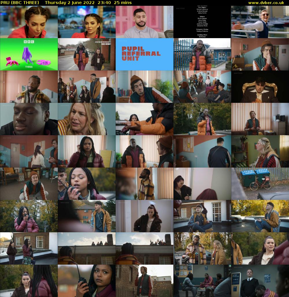 PRU (BBC THREE) Thursday 2 June 2022 23:40 - 00:05