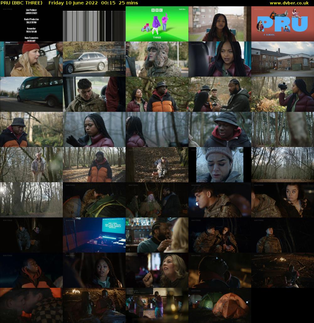PRU (BBC THREE) Friday 10 June 2022 00:15 - 00:40