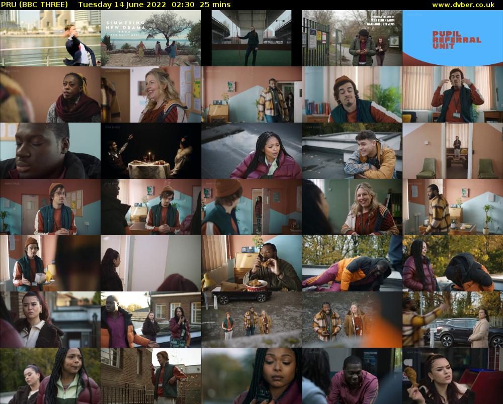PRU (BBC THREE) Tuesday 14 June 2022 02:30 - 02:55