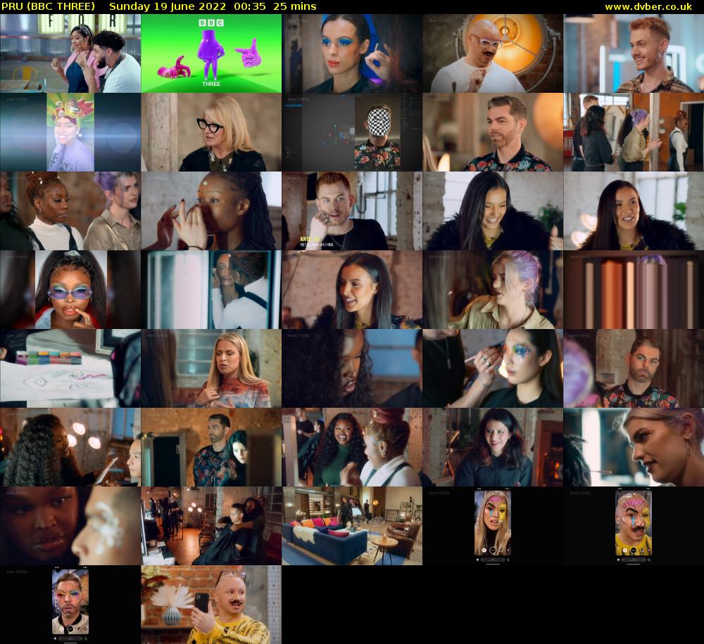 PRU (BBC THREE) Sunday 19 June 2022 00:35 - 01:00