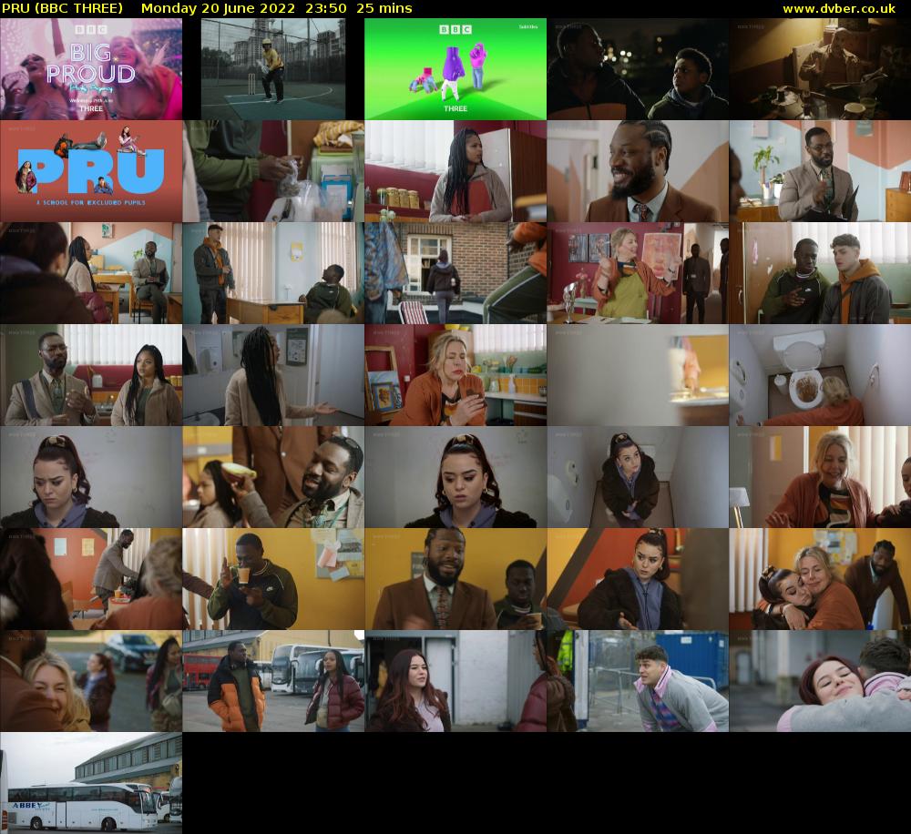 PRU (BBC THREE) Monday 20 June 2022 23:50 - 00:15