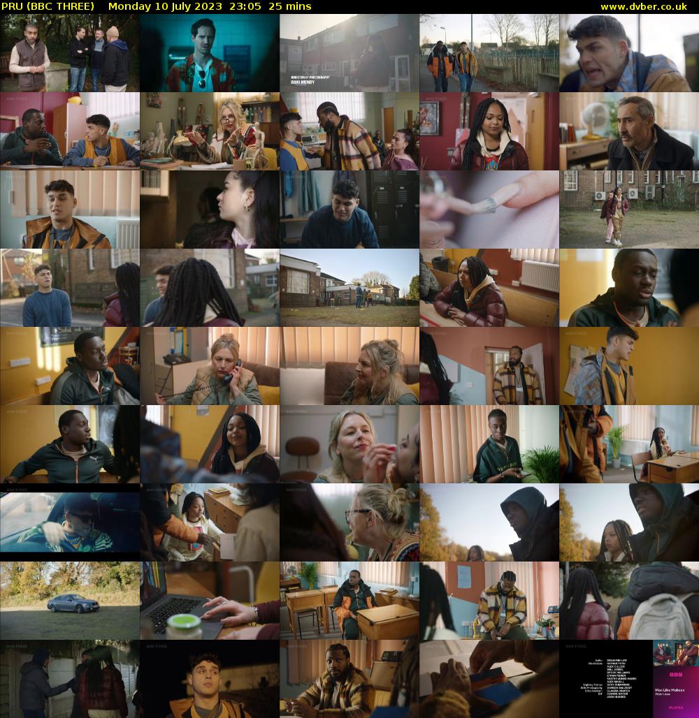 PRU (BBC THREE) Monday 10 July 2023 23:05 - 23:30