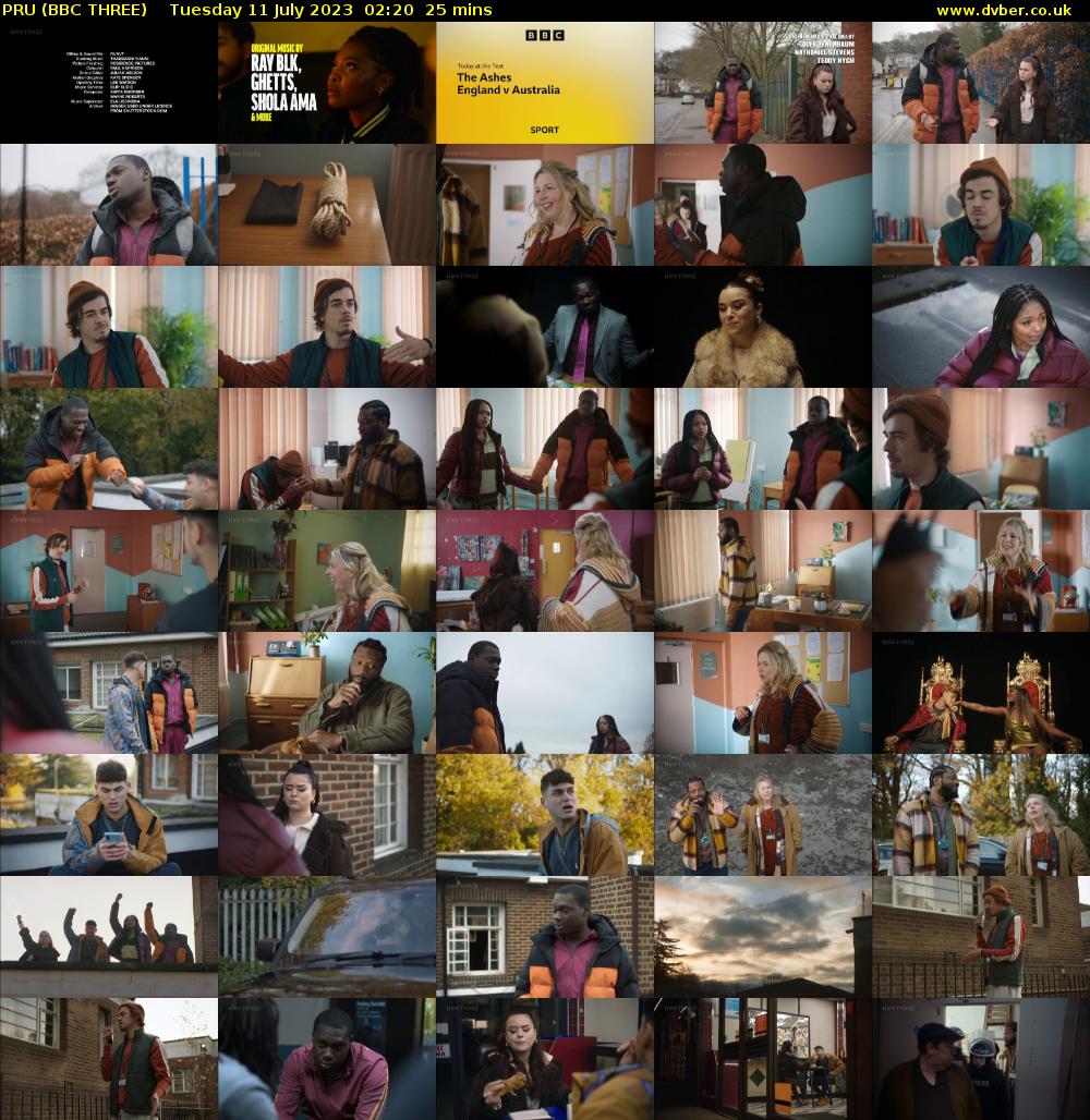 PRU (BBC THREE) Tuesday 11 July 2023 02:20 - 02:45