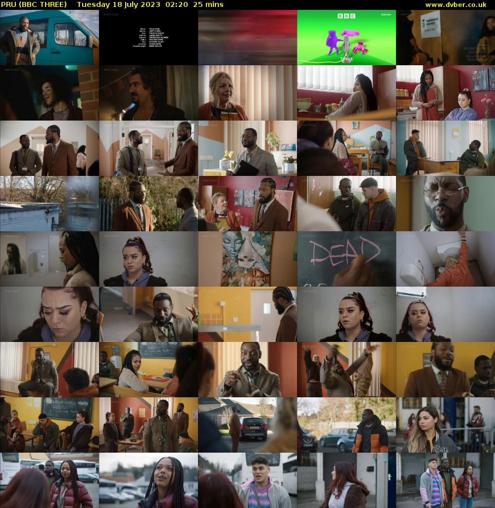 PRU (BBC THREE) Tuesday 18 July 2023 02:20 - 02:45