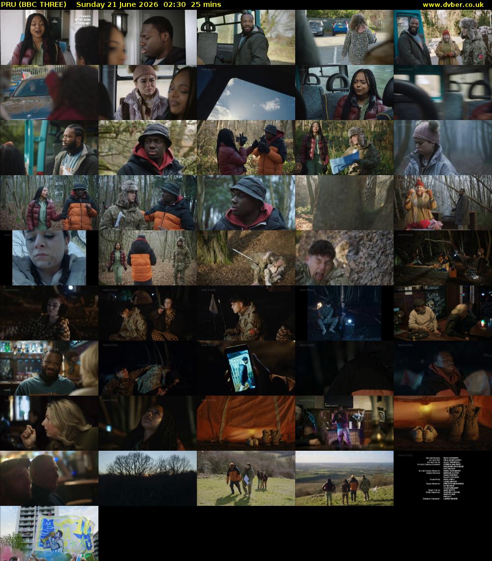 PRU (BBC THREE) Sunday 21 June 2026 02:30 - 02:55