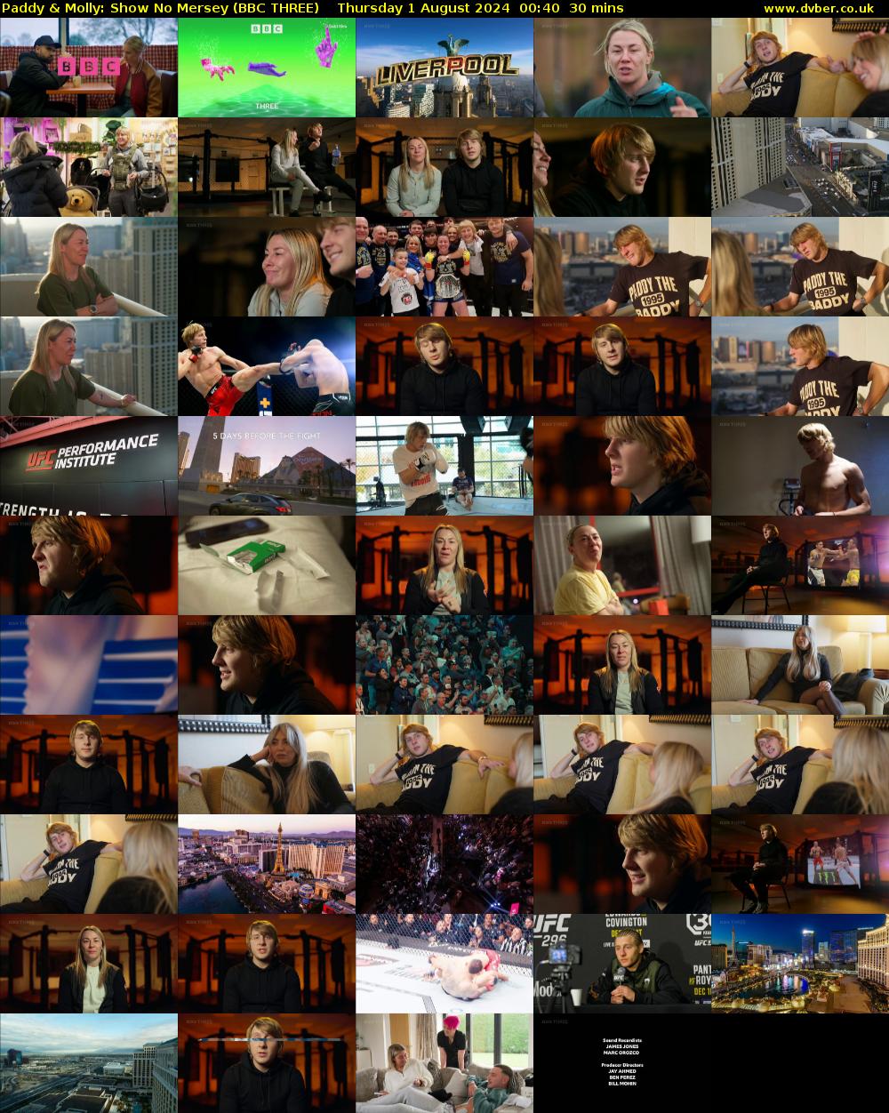 Paddy & Molly: Show No Mersey (BBC THREE) Thursday 1 August 2024 00:40 - 01:10