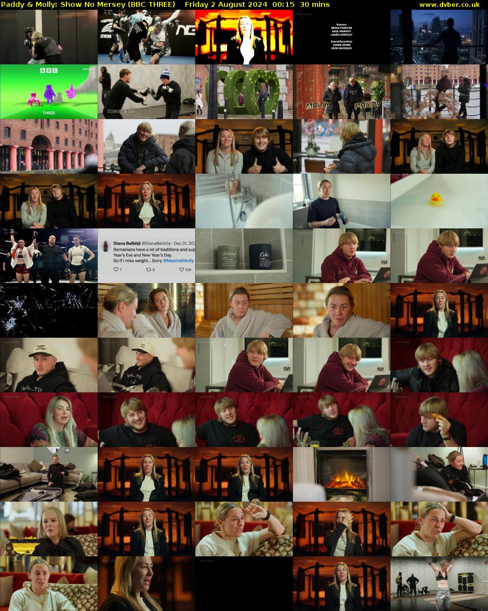 Paddy & Molly: Show No Mersey (BBC THREE) Friday 2 August 2024 00:15 - 00:45