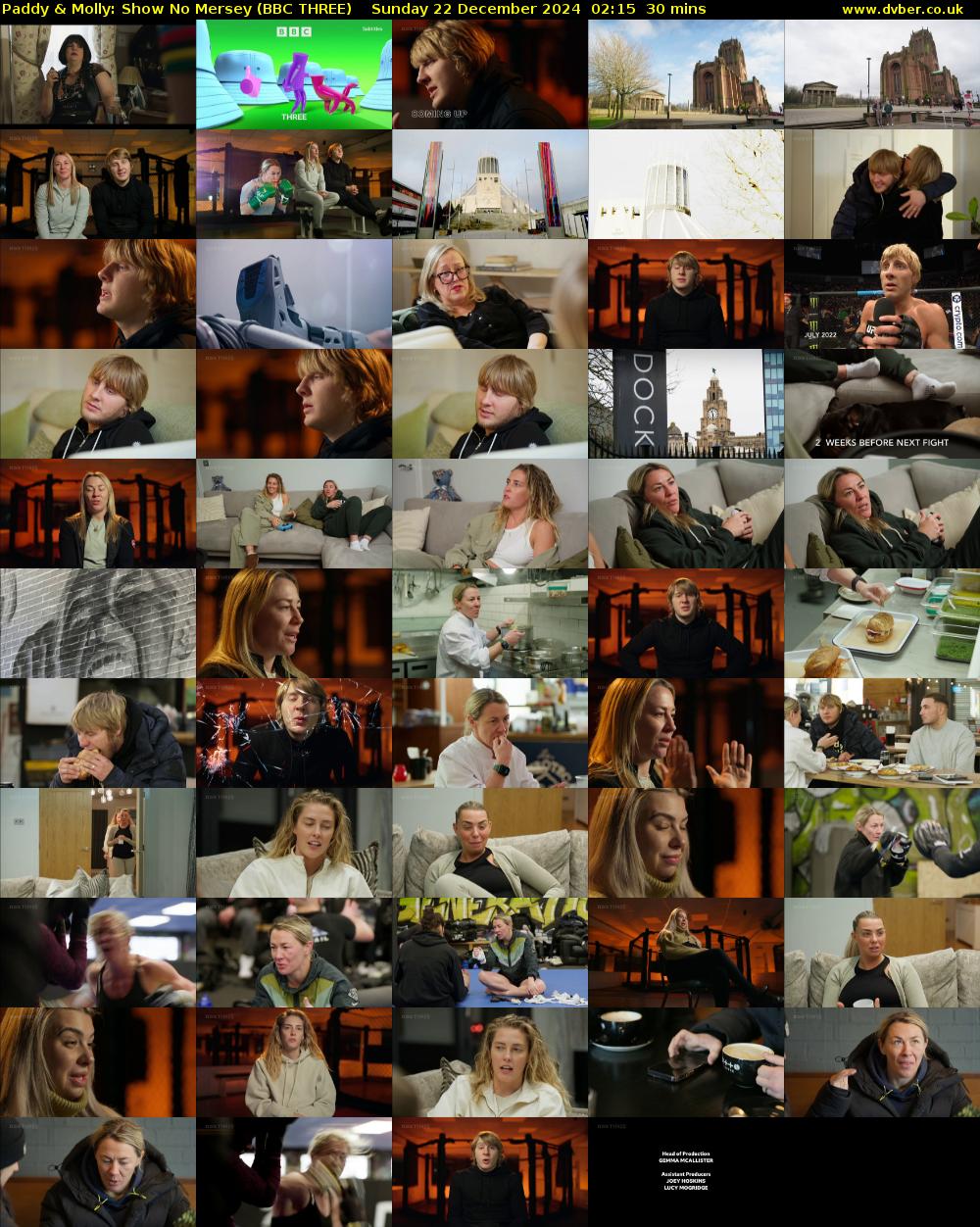Paddy & Molly: Show No Mersey (BBC THREE) Sunday 22 December 2024 02:15 - 02:45