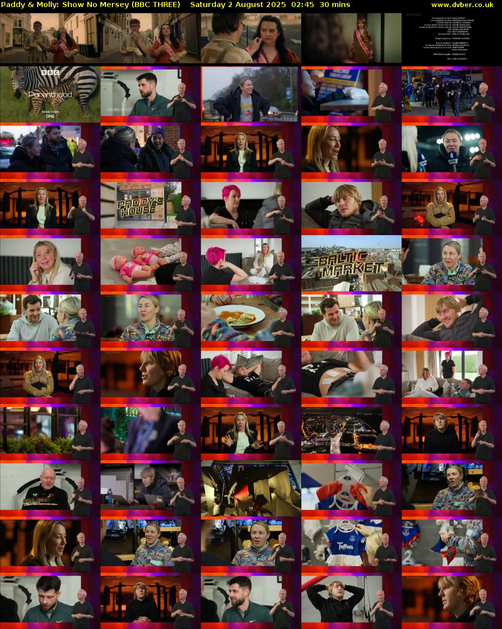 Paddy & Molly: Show No Mersey (BBC THREE) Saturday 2 August 2025 02:45 - 03:15