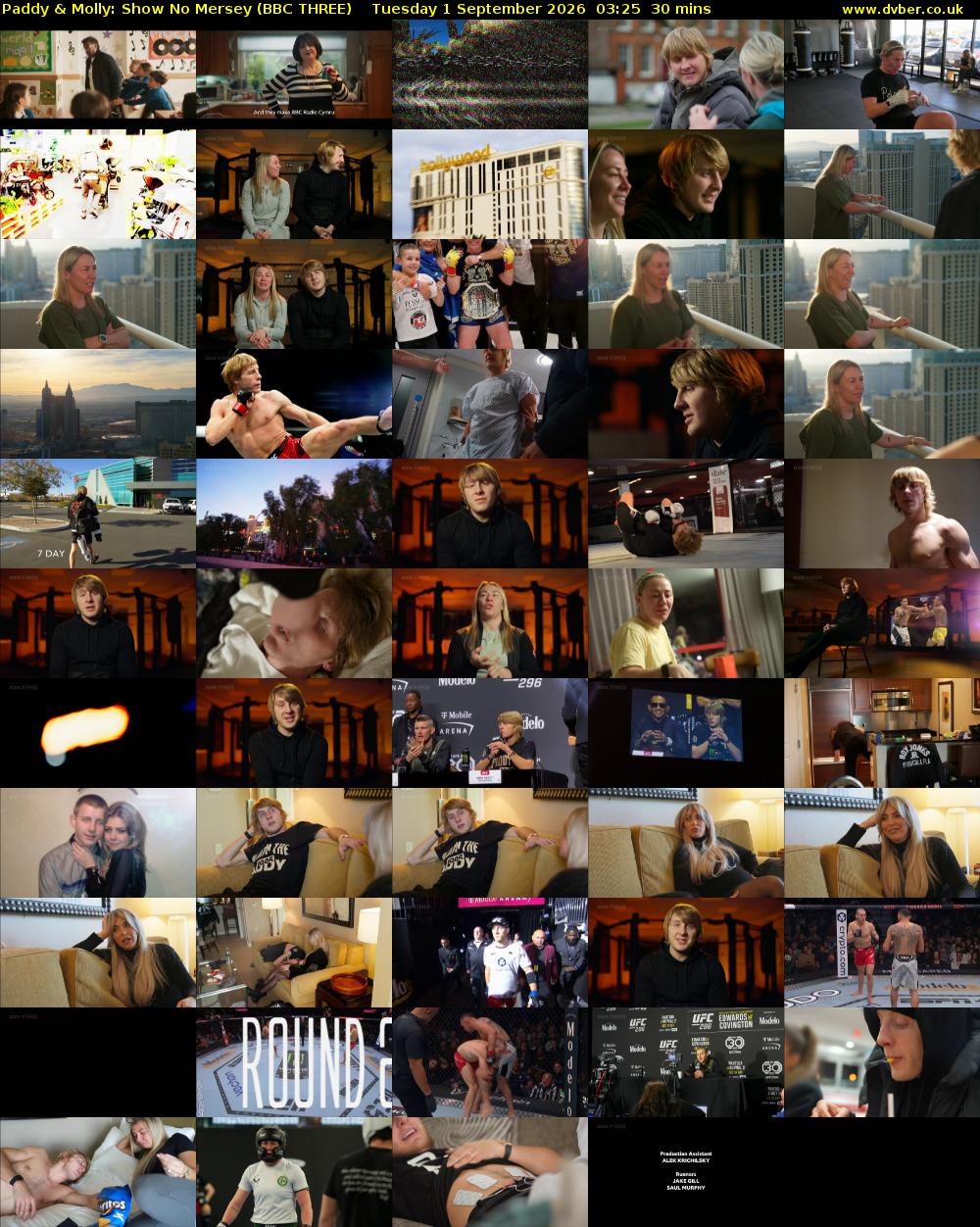 Paddy & Molly: Show No Mersey (BBC THREE) Tuesday 1 September 2026 03:25 - 03:55