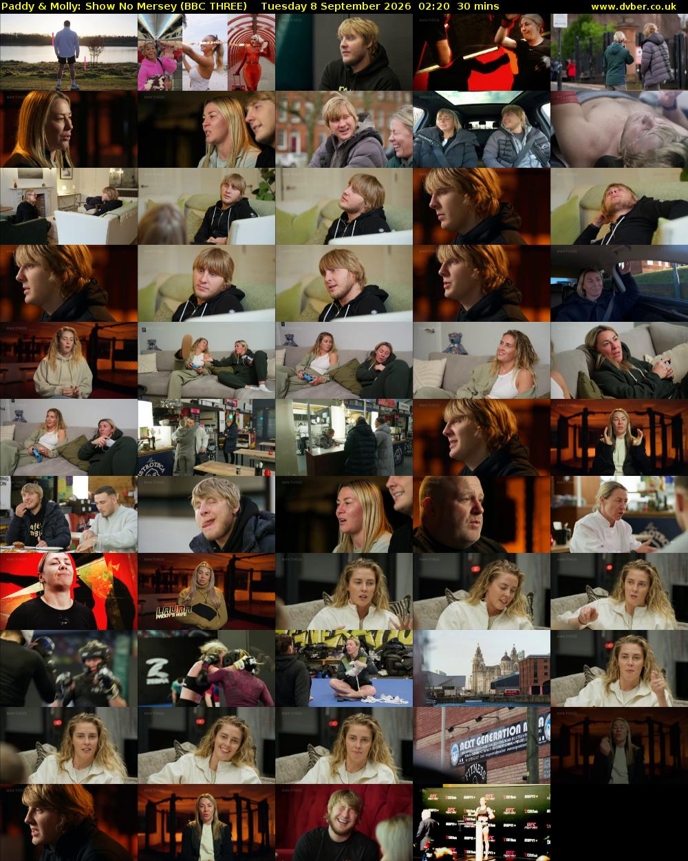 Paddy & Molly: Show No Mersey (BBC THREE) Tuesday 8 September 2026 02:20 - 02:50