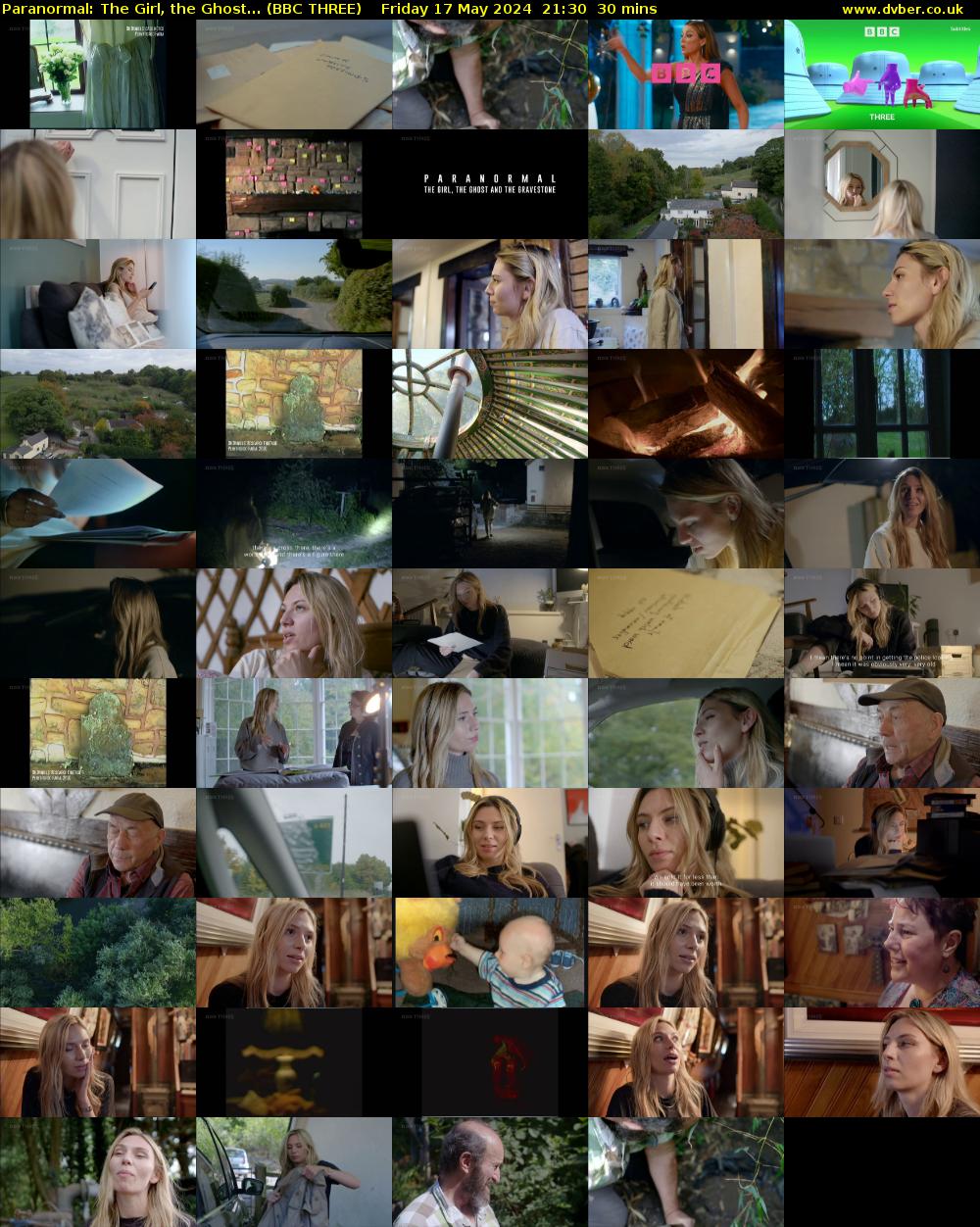 Paranormal: The Girl, the Ghost... (BBC THREE) Friday 17 May 2024 21:30 - 22:00