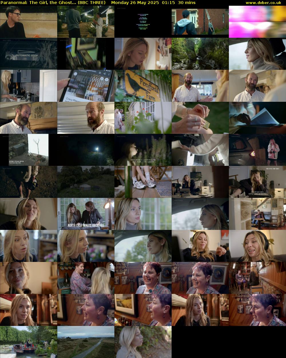 Paranormal: The Girl, the Ghost... (BBC THREE) Monday 26 May 2025 01:15 - 01:45
