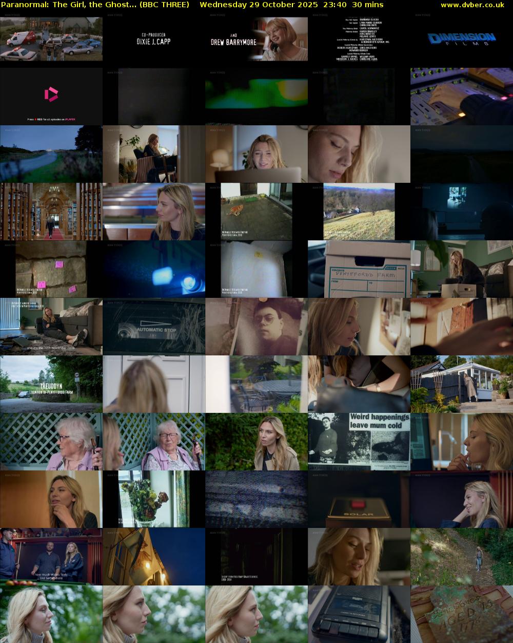 Paranormal: The Girl, the Ghost... (BBC THREE) Wednesday 29 October 2025 23:40 - 00:10