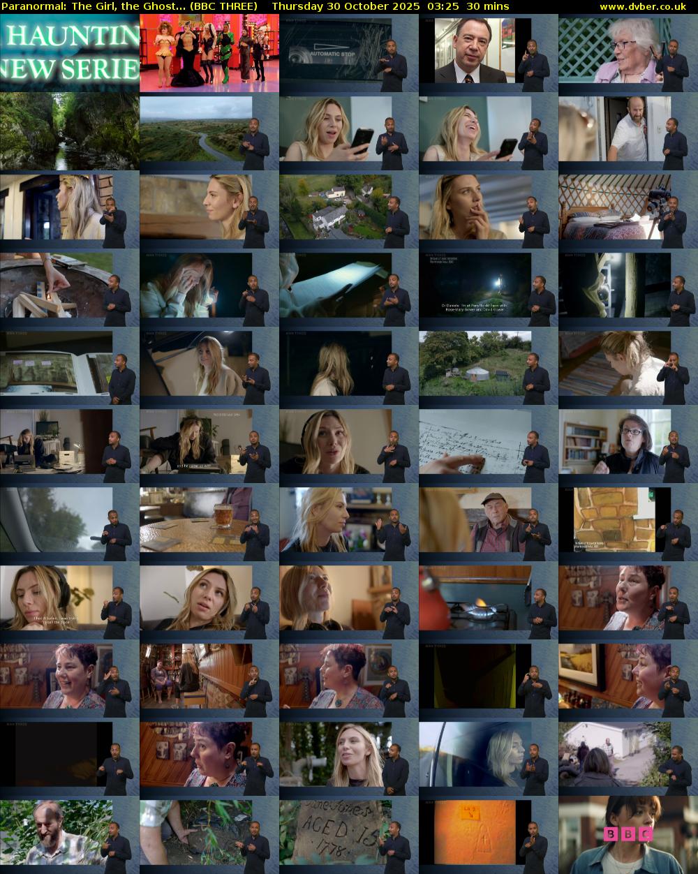 Paranormal: The Girl, the Ghost... (BBC THREE) Thursday 30 October 2025 03:25 - 03:55