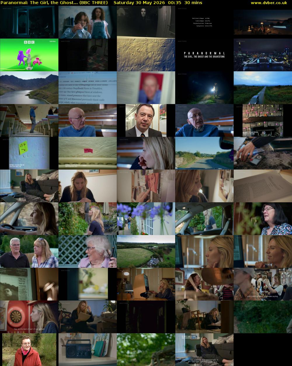Paranormal: The Girl, the Ghost... (BBC THREE) Saturday 30 May 2026 00:35 - 01:05