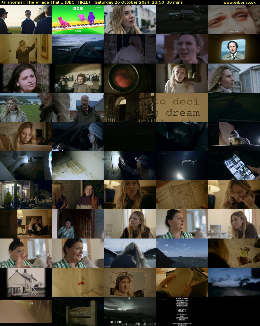 Paranormal: The Village That... (BBC THREE) Saturday 26 October 2024 23:50 - 00:20