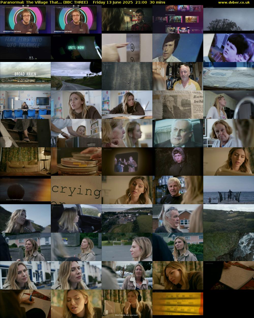 Paranormal: The Village That... (BBC THREE) Friday 13 June 2025 21:00 - 21:30