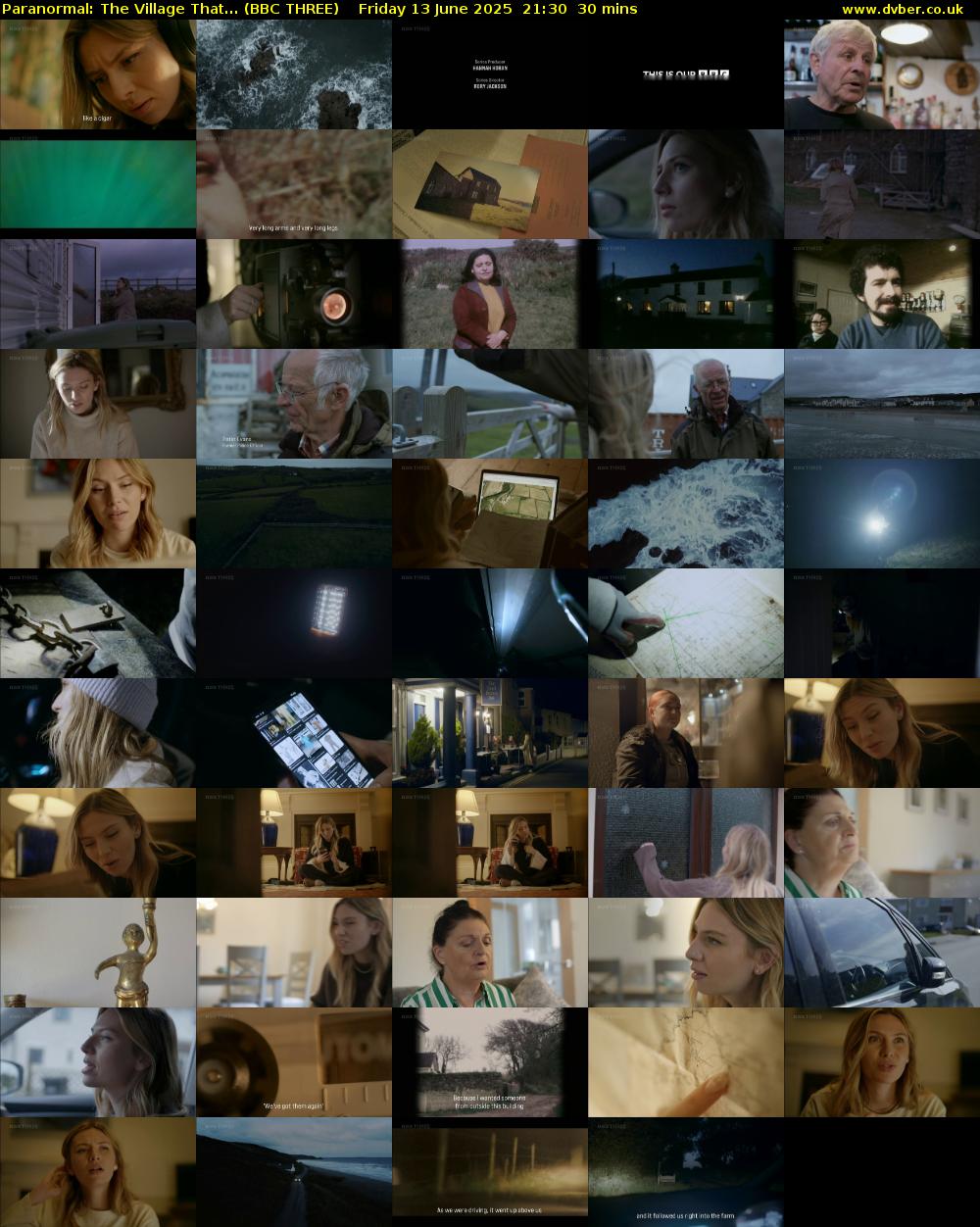 Paranormal: The Village That... (BBC THREE) Friday 13 June 2025 21:30 - 22:00
