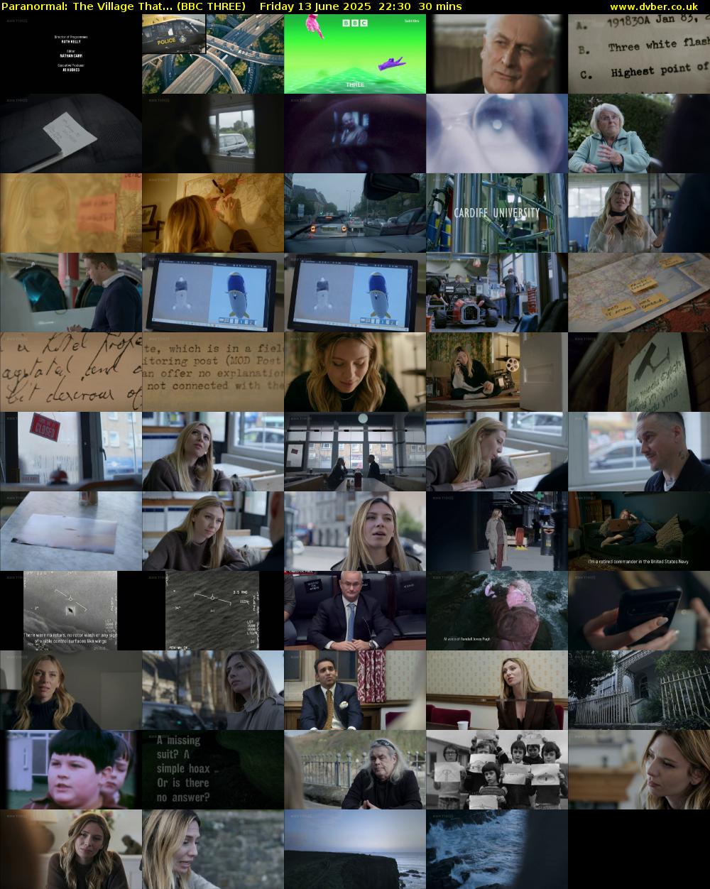 Paranormal: The Village That... (BBC THREE) Friday 13 June 2025 22:30 - 23:00