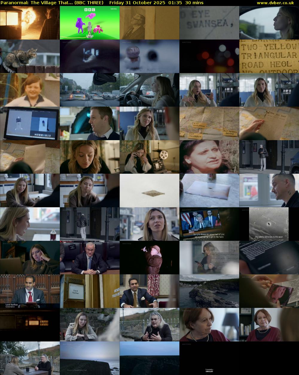 Paranormal: The Village That... (BBC THREE) Friday 31 October 2025 01:35 - 02:05