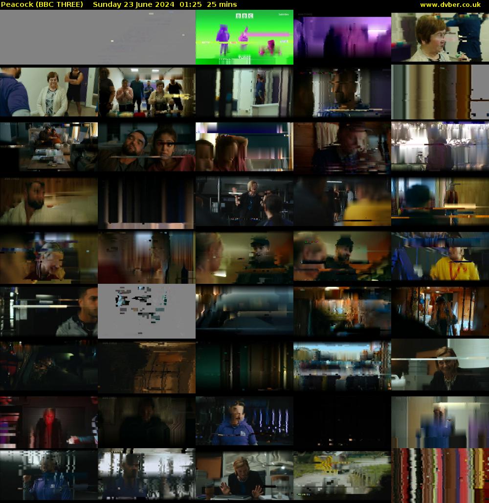 Peacock (BBC THREE) Sunday 23 June 2024 01:25 - 01:50