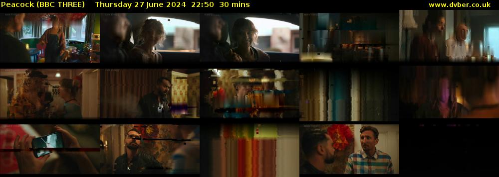 Peacock (BBC THREE) Thursday 27 June 2024 22:50 - 23:20