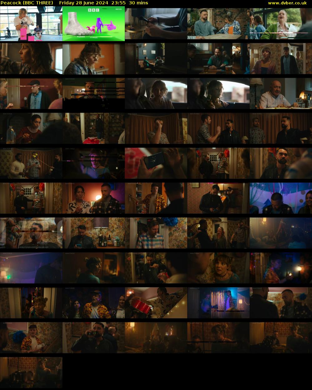 Peacock (BBC THREE) Friday 28 June 2024 23:55 - 00:25