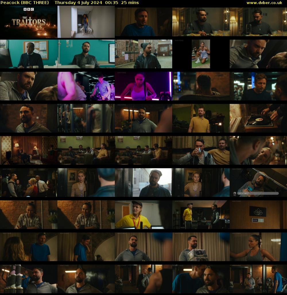 Peacock (BBC THREE) Thursday 4 July 2024 00:35 - 01:00