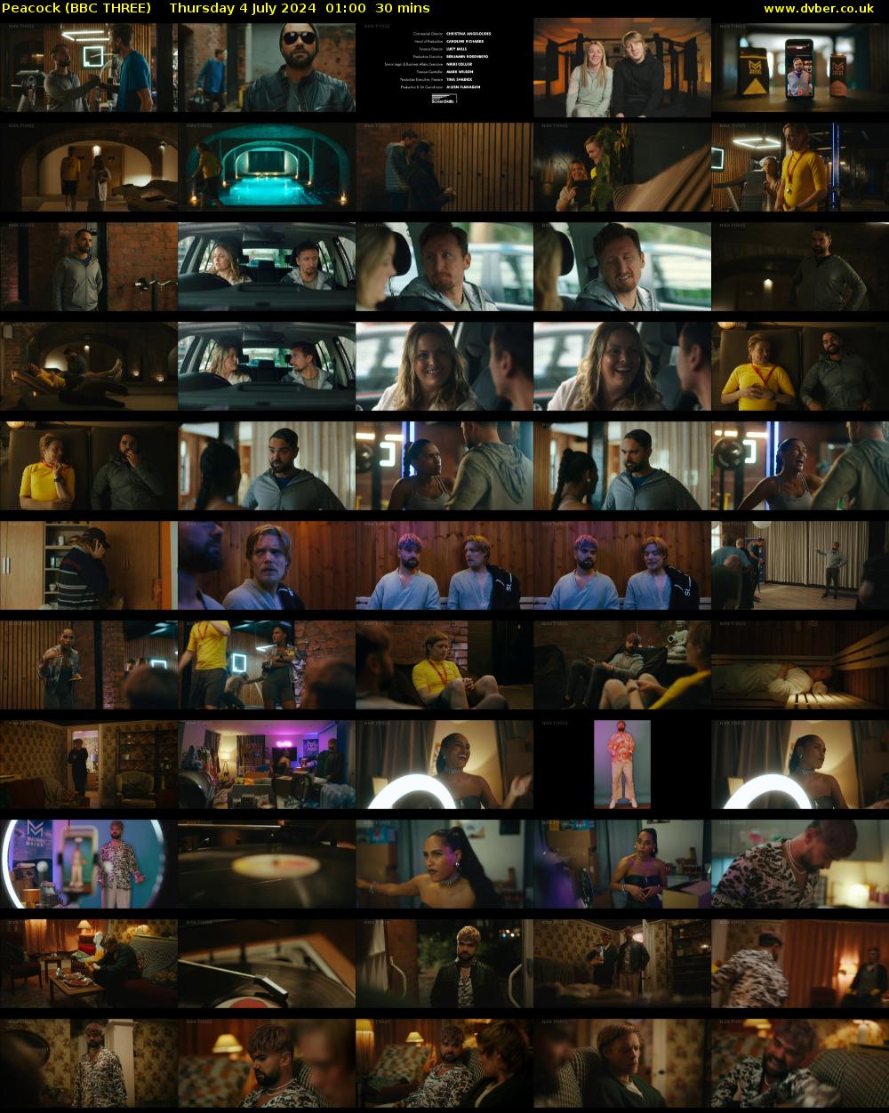 Peacock (BBC THREE) Thursday 4 July 2024 01:00 - 01:30