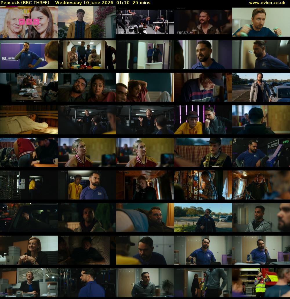 Peacock (BBC THREE) Wednesday 10 June 2026 01:10 - 01:35