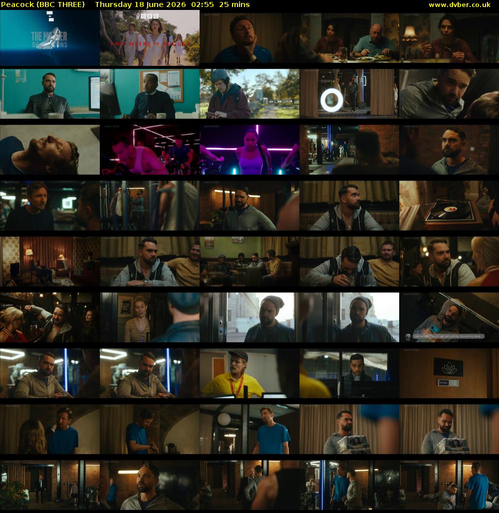 Peacock (BBC THREE) Thursday 18 June 2026 02:55 - 03:20