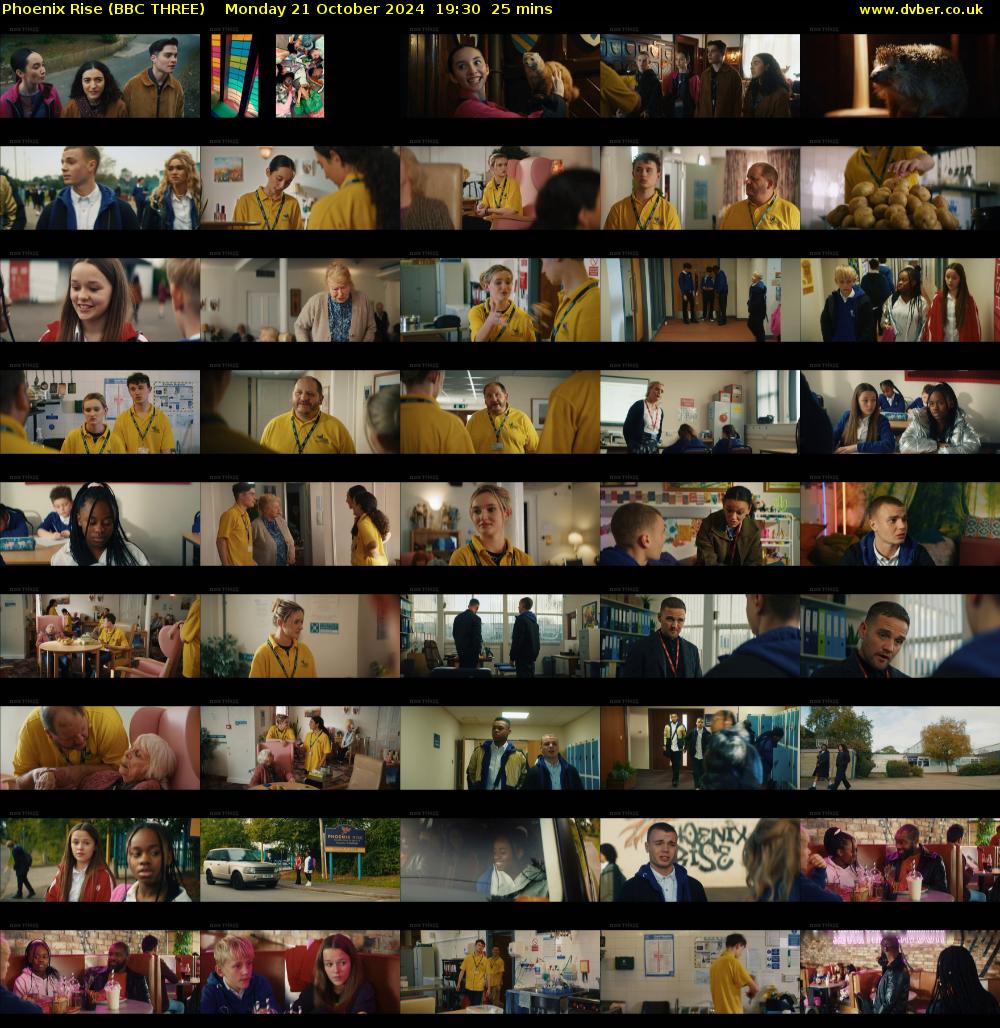 Phoenix Rise (BBC THREE) Monday 21 October 2024 19:30 - 19:55