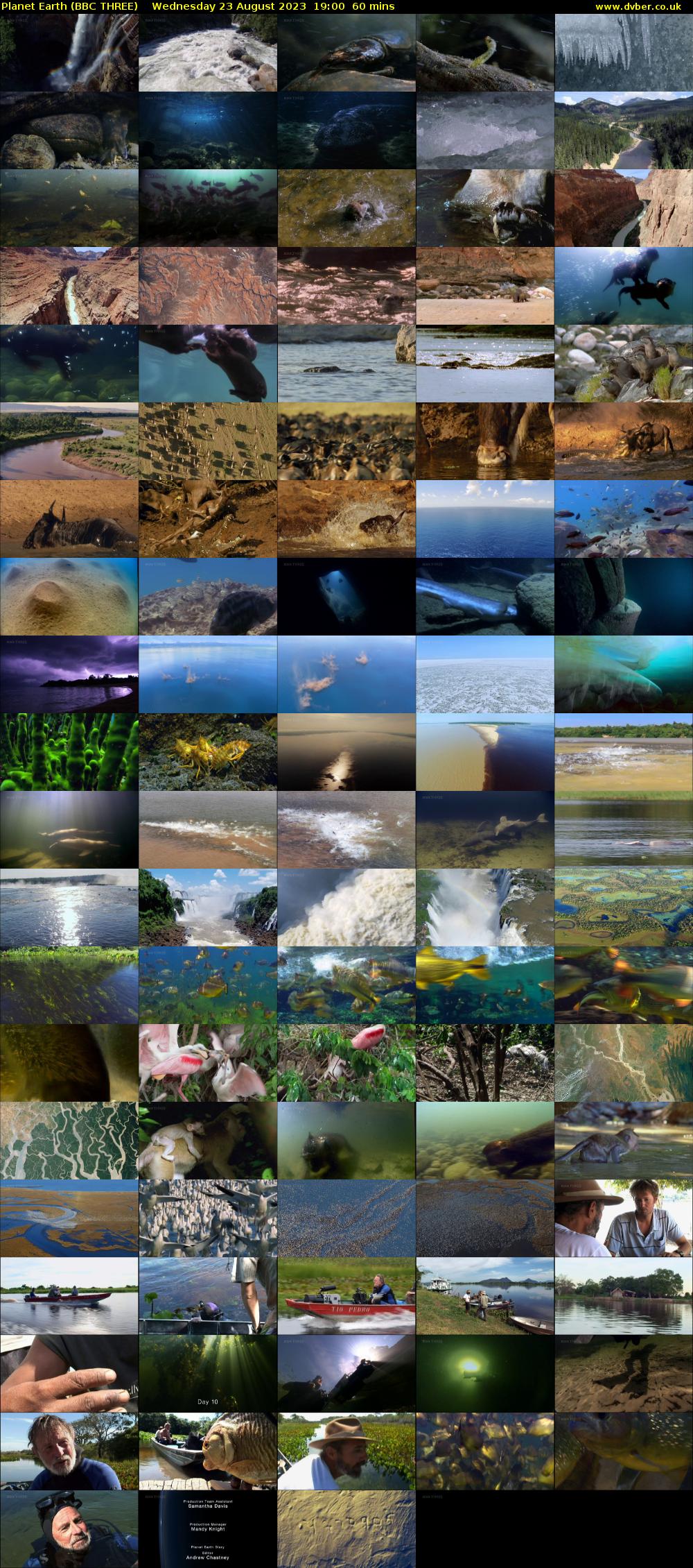 Planet Earth (BBC THREE) Wednesday 23 August 2023 19:00 - 20:00