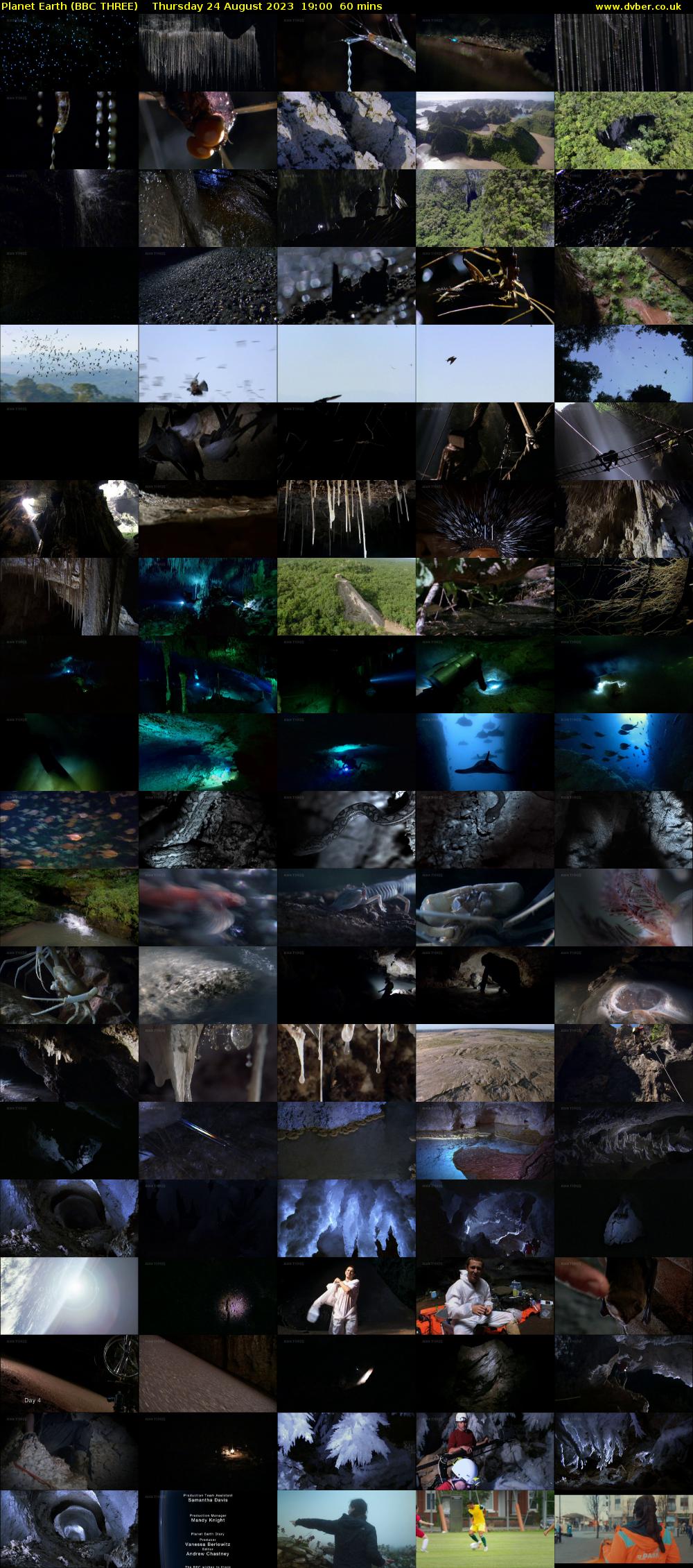 Planet Earth (BBC THREE) Thursday 24 August 2023 19:00 - 20:00