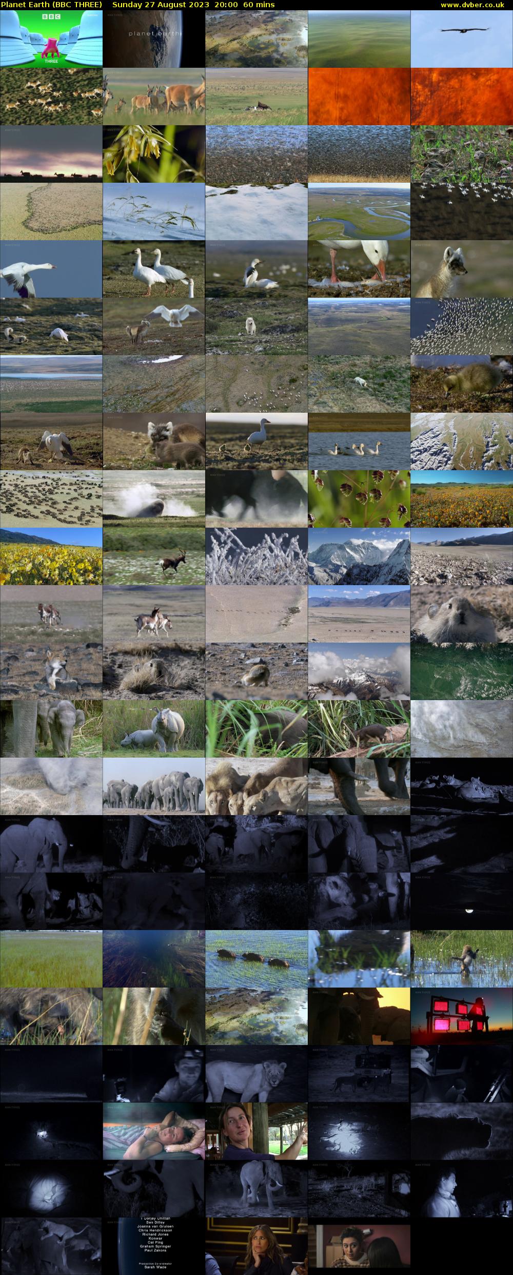 Planet Earth (BBC THREE) Sunday 27 August 2023 20:00 - 21:00