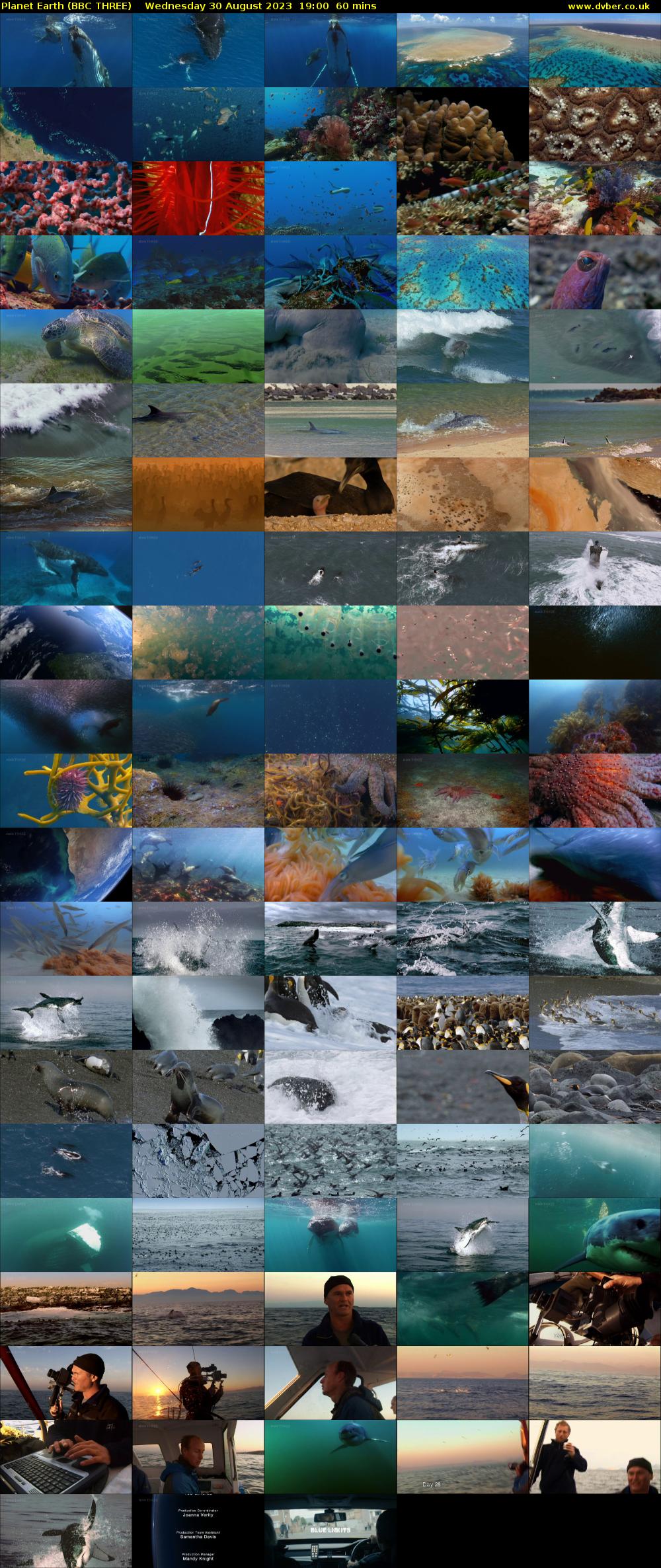Planet Earth (BBC THREE) Wednesday 30 August 2023 19:00 - 20:00