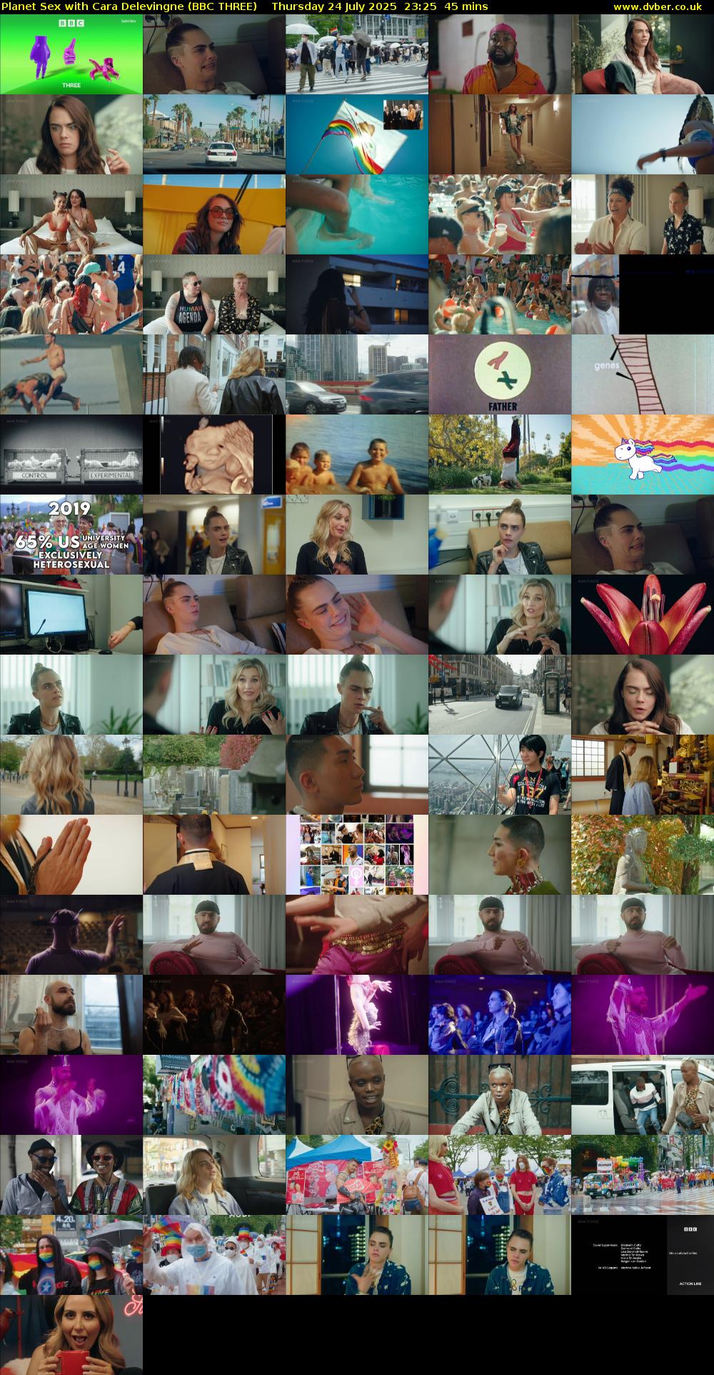 Planet Sex with Cara Delevingne (BBC THREE) Thursday 24 July 2025 23:25 - 00:10