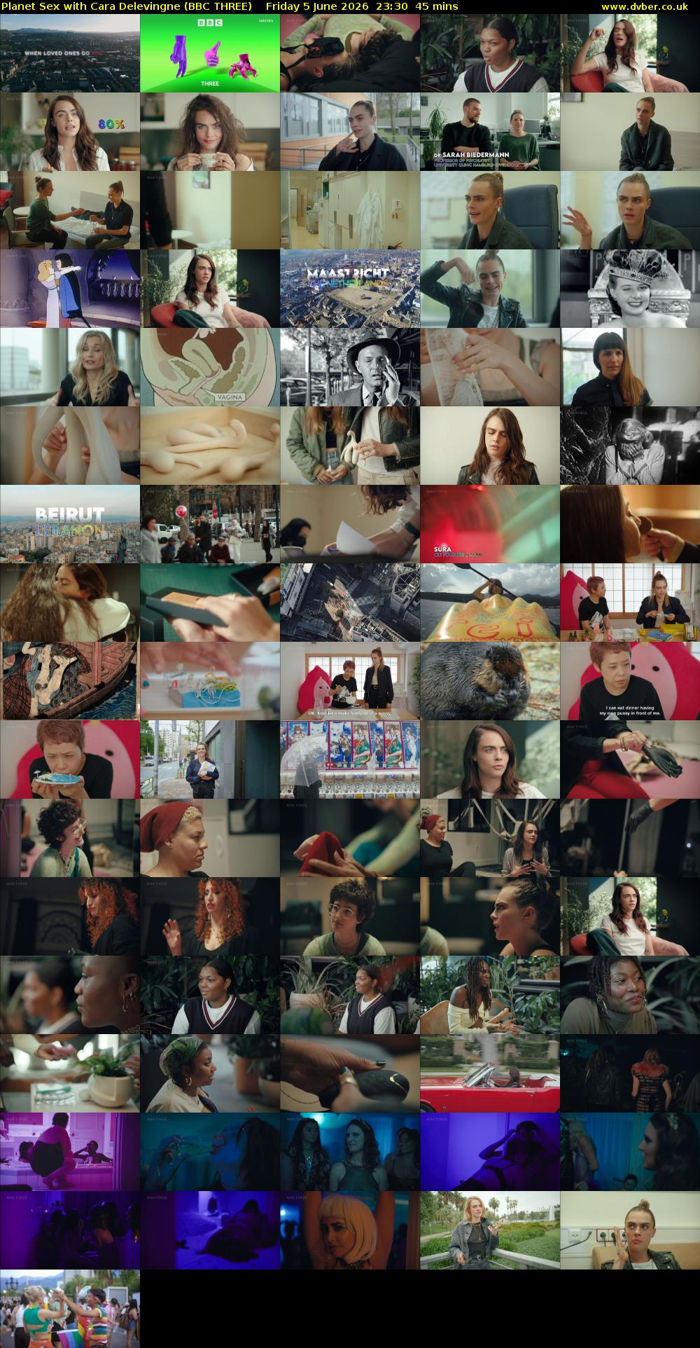 Planet Sex with Cara Delevingne (BBC THREE) Friday 5 June 2026 23:30 - 00:15