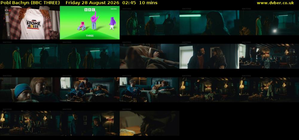 Pobl Bachyn (BBC THREE) Friday 28 August 2026 02:45 - 02:55