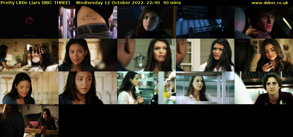 Pretty Little Liars (BBC THREE) Wednesday 12 October 2022 22:40 - 23:20